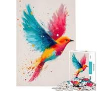 Puzzle pour Adolescents 1000 pièces Motif Aquarelle d'oiseaux colorés Aide à stimuler Le Cerveau Jouet d'assemblage décoration Murale pour Les 14 Ans et Plus 50x75cm