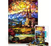 Puzzle pour Adolescents 1000 pièces,Motif cathédrale,Jeu de réflexion,Jouet Amusant et Facile à Jouer,décoration de Noël,Cadeau (38x26cm)
