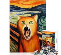 Puzzle pour Adolescents 1000 pièces Motif « cris de Chat » Jouet éducatif Jeu Amusant Collection d'artistes Beaux-Arts Format 38 x 52cm