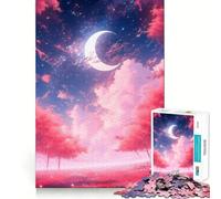 Puzzle pour adolescents, 1000 pièces, motif entre les arbres roses, pièces coupées proprement, jeu intelligent, idée cadeau pour les loisirs, motif de Noël (50 x 75 cm)