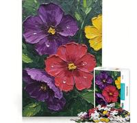 Puzzle pour Adolescents 1000 pièces Motif Floral éclatant Jeu éducatif décoration idéale Collection d'artistes Beaux-Arts 38x26cm