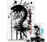 Puzzle pour Adolescents 1000 pièces,Motif Mille-Pattes,Peinture à l'encre,découpe précise,Casse-tête logique Amusant,Jeu de détente,Cadeau Artistique de Noël (50x75cm)