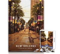 Puzzle pour Adolescents 1000 pièces, Motif Nouvelle-Orléans, Jeu au Design élégant, véritable œuvre d'art Anti-Stress, Dimensions:50x75cm