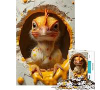 Puzzle pour Adolescents 1000 pièces Motif Oisillon Curieux Aide à stimuler Le Cerveau Jouet d'assemblage décoration Murale pour Les 14 Ans et Plus (38x26cm)