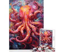 Puzzle pour Adolescents 1000 pièces Motif Pieuvre Abstraite à Peindre décoration Murale pour Un échange de Cadeaux Jeu Impossible à Rater renforce Les Liens Entre Les Couples 50x75cm