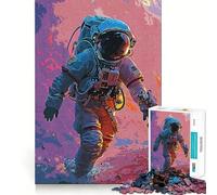 Puzzle pour Adolescents 1000 pièces,Motifs d'astronautes,Assemblage Lisse,Jeu Amusant et Stimulant,idéal pour se détendre,décoration d'anniversaire,Cadeau (38x52cm)