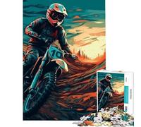 Puzzle pour Adolescents 1000 pièces Moto extrême Activités Amusantes à la Maison Décoration intérieure Jeu Pratique pour Les 14 Ans et Plus (38x26cm)