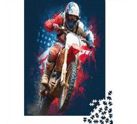Puzzle pour Adolescents 1000 Pièces Motocross Dirt Bike Racing-5 Puzzles pour Adultes Assemblage De Motifs Activités Amusantes À La Maison Jeu Stimulant Jouets 70x50cm/1000pcs