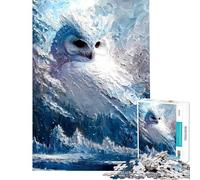 Puzzle pour Adolescents 1000 pièces Murmures du Hibou d'hiver Puzzle à Monter soi-même Jouet Cadeau d'anniversaire et Cadeaux Uniques (Dimensions 38x52cm)
