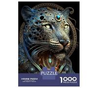 Puzzle pour Adolescents 1000 Pièces Mystical Astrology Leopard Puzzle pour Adultes Jeu Pratique Analyse Et Logique Interaction Parent-Enfant 70x50cm/1000pcs