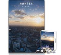 Puzzle pour Adolescents 1000 pièces Nantes - Idée Cadeau éducative et ludique pour Une soirée Jeux en Famille - Format 50x75cm