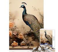 Puzzle pour Adolescents 1000 pièces Nature Morte Paon Jeu Anti-Stress Idée Cadeau Jeu Manuel Amusant pour réduire Le Stress Dimensions 50x75cm