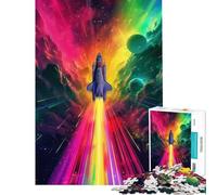 Puzzle pour Adolescents 1000 pièces Navette Spatiale Arc-en-Ciel Un défi à relever Cadeau d'anniversaire Jeu éducatif pour Les 14 Ans et Plus Puzzle (50x75cm)