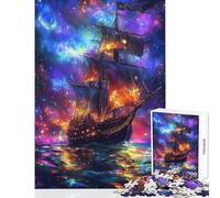 Puzzle pour Adolescents 1000 pièces Naviguer à Travers Le Cosmos Jeu Familial Défi Difficile Décoration Murale Collection d'artistes Beaux-Arts (38x52cm)