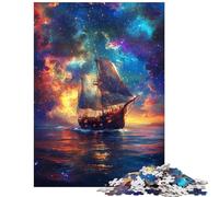 Puzzle pour Adolescents 1000 pièces Naviguer à Travers Les étoiles Casse-tête de précision pour Adolescents Difficile et Stimulant Jeu de réflexion Familial (38x52cm/1000 pièces)