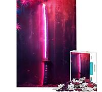 Puzzle pour Adolescents 1000 pièces Neon Katana Difficile et Stimulant Jeu de réflexion Anti-Stress pour Les 14 Ans et Plus (38x26cm)