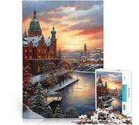 Puzzle pour Adolescents 1000 pièces Noël à Stockholm, Suède Compétition de Vitesse Manuelle Jouets de décoration pour la Maison 50x70cm