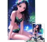 Puzzle pour Adolescents 1000 pièces Nymphe des forêts en Bikini Fleuri Jeu Amusant à la Maison activité d'analyse et de logique Jouet Anti-Stress pour Les 14 Ans et Plus (38x52cm)