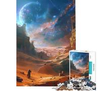 Puzzle pour Adolescents 1000 pièces Oasis du désert et mirages Jeu Familial addictif pour cultiver la Patience Une œuvre d'art (Dimensions 38x26cm)