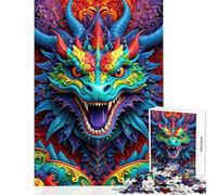 Puzzle pour Adolescents 1000 pièces Ode au Dragon Vibrant Jeu éducatif Une œuvre d'art Jouet Décoration Murale Décompression intellectuelle (38X52CM)
