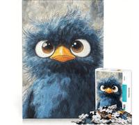 Puzzle pour Adolescents 1000 pièces Oiseau Bleu aux Grands Yeux, Jeu Impossible, détente intellectuelle, Cadeau pour Femmes 50x75cm