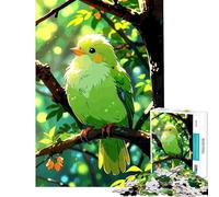 Puzzle pour Adolescents 1000 pièces Oiseau Vert sur Une Branche Art numérique Jeu de réflexion et de Stimulation intellectuelle Jeu éducatif Jouet Stimulant Cadeau d'anniversaire Convient aux Couples