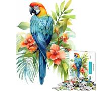 Puzzle pour Adolescents 1000 pièces Oiseaux colorés Aquarelle Jeu Pratique Jouets Jeux éducatifs Idées Cadeaux Défi Stimulant (Dimensions 75x50cm)