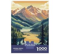 Puzzle pour Adolescents 1000 Pièces Olympic National Park Puzzle pour Adultes Jouets À Monter Soi-même Analyse Et Logique Difficile Et Stimulant 52x38cm/1000pcs
