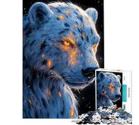 Puzzle pour Adolescents 1000 pièces Ours des neiges Flamboyant pour Anniversaire Noël Jouet de mémoire Décoration Murale Convient aux Personnes de 14 Ans et Plus 50x75cm