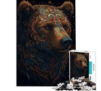Puzzle pour Adolescents 1000 pièces Ours Imaginaire Puzzle 1000 pièces Décoration intérieure Jouets d'analyse et de logique Cadeau d'anniversaire Unique (38x52cm)