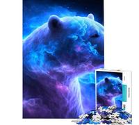Puzzle pour Adolescents 1000 pièces Ours Polaire Nébuleuse Jouet éducatif et ludique Décoration Parfaite Cadeau d'anniversaire (Dimensions 50x75cm)