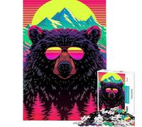 Puzzle pour Adolescents 1000 pièces Ours rétro Difficile et Stimulant Jeu Familial adapté aux Personnes de 14 Ans et Plus (38x26cm)