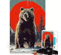 Puzzle pour adolescents - 1000 pièces - Ours vintage - Ajustement impeccable - Art - Jeu cognitif - Cadeau - Jeu lent - 50 x 75 cm