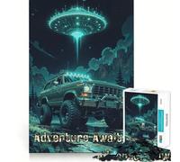 Puzzle pour Adolescents 1000 pièces OVNI ﹨u Aventure Tout-Terrain Découpe serrée Amusant Résolution de problèmes Détente Décoration de Noël (38x26cm)