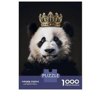 Puzzle pour Adolescents 1000 Pièces Panda Animal Cute King Puzzles pour Adultes Jeux Relaxants Décoration Murale Idéal comme Cadeau pour Toute La Famille 70x50cm/1000pcs