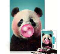 Puzzle pour Adolescents 1000 pièces Panda Bubblegum,pièces à emboîter,Jeu de logique Amusant et Silencieux,activité Artistique pour Anniversaire (50x75cm)