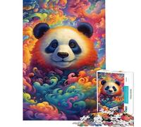 Puzzle pour Adolescents 1000 pièces Panda dans Les Nuages Défi éducatif pour Toute la Famille Jouet à Monter soi-même Convient aux 14 Ans et Plus (38x26cm)