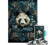 Puzzle pour Adolescents 1000 pièces Panda géométrique Bleu Jeu éducatif Stimulant d'analyse et de logique à compléter pour Les 14 Ans et Plus (38x26cm)