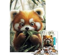 Puzzle pour Adolescents 1000 pièces Panda Roux Mignon Casse-tête de précision Difficile et Stimulant Jeux de réflexion en Famille (Taille 50x75cm)