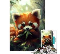 Puzzle pour Adolescents 1000 pièces Panda Roux Mignon Snack Puzzle pour Adultes Jeu Manuel défi Difficile activités Amusantes à la Maison (Dimensions 38x26cm)