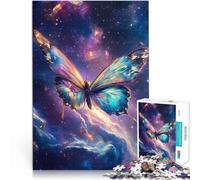 Puzzle pour Adolescents 1000 pièces Papillon Cosmique à Ailes de Verre Jeu de Quiz Activités Amusantes à la Maison, Cadeaux d'anniversaire, Cadeaux de Voyage, 50x70cm