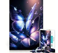Puzzle pour Adolescents 1000 pièces Papillon néon Bords impeccables Jeu Amusant et Stimulant Mental Jeu Calme et Amusant Anniversaire Art Découverte (38x26cm)