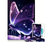 Puzzle pour Adolescents 1000 pièces Papillon néon Découpe serrée Amusant Résolution de problèmes Détente Loisirs Décoration de Noël (50x75cm)