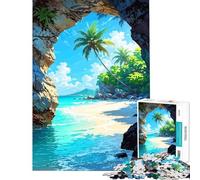 Puzzle pour Adolescents 1000 pièces Paradis de Plage Tropicale Un défi à relever pour créer Une œuvre d'art Jouet éducatif Convient aux Personnes de 14 Ans et Plus (50x75cm)
