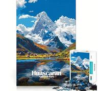 Puzzle pour Adolescents 1000 pièces Parc National de Huascaran Pérou Paysage Découpe exacte Jeu Casse-tête Cadeau Temps de Jeu Calme Cadeau Artistique de Noël (38x26cm)