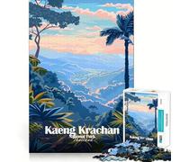 Puzzle pour Adolescents 1000 pièces Parc National de Kaeng Krachan Thaïlande Poster Découpe exacte Jeu Casse-tête Cadeau Temps de Jeu Calme Cadeau Artistique de Noël (38x26cm)