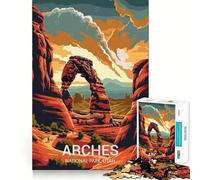 Puzzle pour Adolescents 1000 pièces Parc National des Arches Découpe de qualité supérieure Cadeau de Jeu Amusant et Intelligent Facile à Jouer Pièce d'art de Noël (50x75cm)