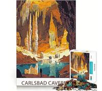 Puzzle pour Adolescents 1000 pièces Parc National des grottes de Carlsbad Décoration découpée soignée Jouet créatif et Amusant Jeu de Paix Pièce Artistique de Noël (38x26cm)