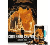 Puzzle pour Adolescents 1000 pièces Parc National des grottes de Carlsbad Décoration découpée soignée Jouet créatif et Amusant Jeu de Paix Pièce Artistique de Noël (38x52cm)