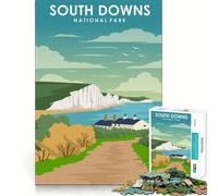 Puzzle pour Adolescents 1000 pièces Parc National des South Downs Jeu de réflexion créatif et Amusant Détente et Divertissement Cadeau Artistique de Noël (50x75cm)